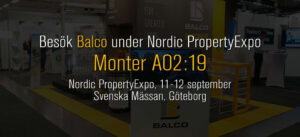 Möt Balco på Nordic PropertExpo 2018
